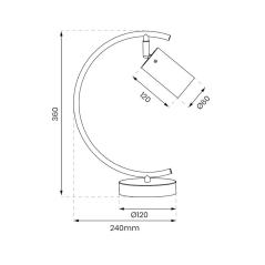 Lampa biurkowa Ricky złota 1xGU10