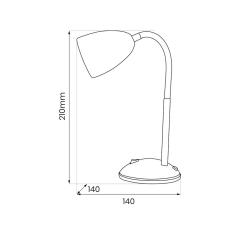 Lampka biurkowa LOGIC czarna 1xE27