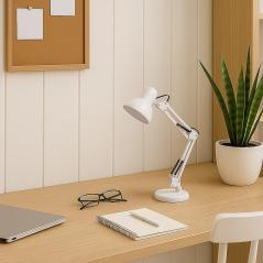 Lampka biurkowa NEXA biała 1xE27