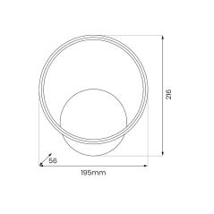 Kinkiet HOOP złoty 7W LED
