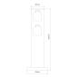 Słupek ogrodowy Electric 40cm 2 gniazda 230V 16A IP44