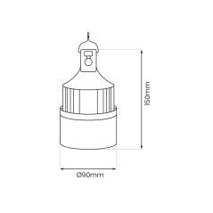 Lampka wisząca, przenośna, kempingowa LED Bulb 10W 4000K