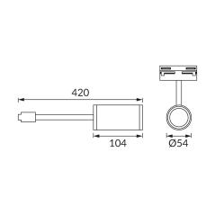 Oprawa do szynoprzewodu MEGAN TRA 42 GU10 BLACK