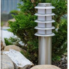 Lampa ogrodowa stojąca Serena 100m srebrna E27 IP44 204523 Goldlux