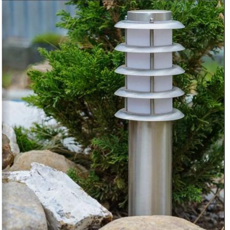 Lampa ogrodowa stojąca Serena 100m srebrna E27 IP44 204523 Goldlux