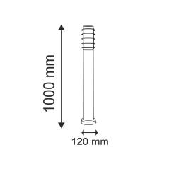 Lampa ogrodowa stojąca Serena 100m srebrna E27 IP44 204523 Goldlux