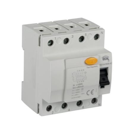 Wyłącznik różnicowoprądowy KRD10 4P 100A 30mA AC Ideal
