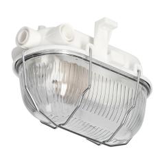 BODRUM, oprawa oświetleniowa, E27, max. 15W, IP54, klosz szklany, stalowa osłona, biała