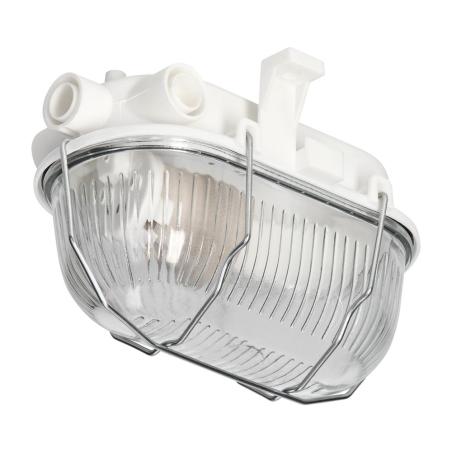 BODRUM, oprawa oświetleniowa, E27, max. 15W, IP54, klosz szklany, stalowa osłona, biała