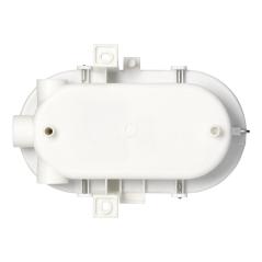 BODRUM, oprawa oświetleniowa, E27, max. 15W, IP54, klosz szklany, stalowa osłona, biała