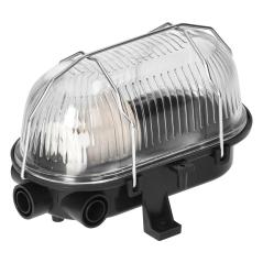 BODRUM, oprawa oświetleniowa, E27, max. 15W, IP54, klosz szklany, stalowa osłona, czarna