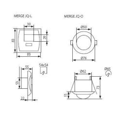 Czujnik ruchu do puszki MERGE JQ-L biały