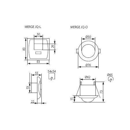 Czujnik ruchu do puszki MERGE JQ-L biały