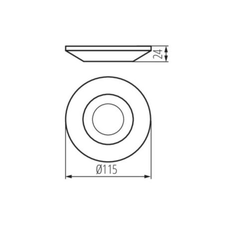 Czujnik ruchu sufitowy MW PRESENSOR-O-B NT czarny