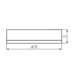 Czujnik ruchu sufitowy PIR ZONA MINI WT-B/B czarny