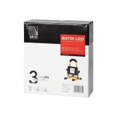 BATRI LED 10W, Naświetlacz roboczy, przenośny z akum., 800lm, IP65, 6500K, 2200mAh
