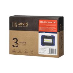 ROBOTIX SLIM LED 20W naświetlacz roboczy, 1250lm, IP44, 4000K, z baterią Li-Ion 4400mAh i ładowarką USB