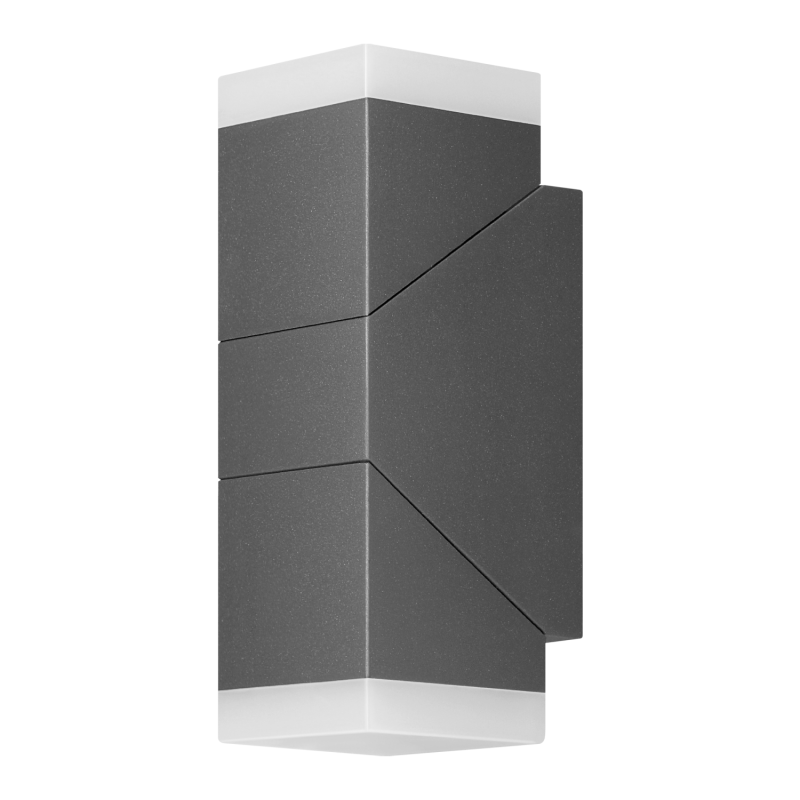 MORPH LED 12W, podwójna lampa elewacyjna, 1100lm, IP54, 4000K, szara