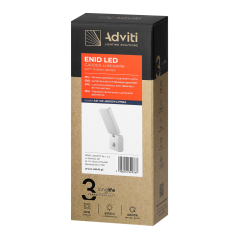 ENID LED 10W, oprawa ogrodowa z czujnikiem ruchu PIR, 800lm, IP65, 4000K, biała