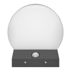 ASPEN LED 15W, oprawa ogrodowa z czujnikiem ruchu PIR, 1300lm, IP65, 4000K, szara