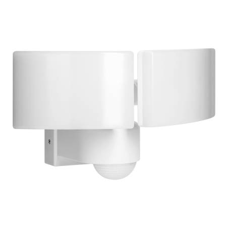 TOS DUO LED 2x20W podwójny naświetlacz ogrodowy z PIR, 2x1600lm, IP65, 4000K, PC, biała