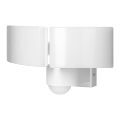 TOS DUO LED 2x20W podwójny naświetlacz ogrodowy z PIR, 2x1600lm, IP65, 4000K, PC, biała