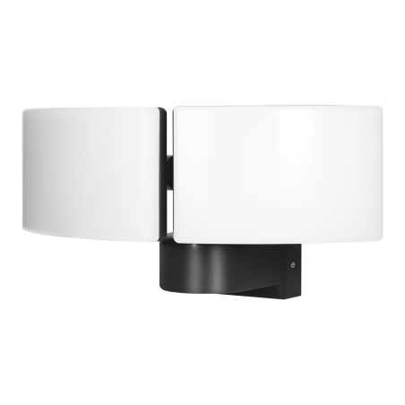 TOS DUO LED 2x20W podwójny naświetlacz ogrodowy, 2x1600lm, IP65, 4000K, PC, czarna