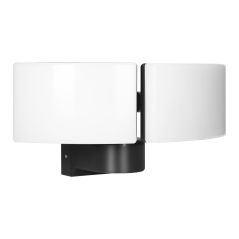 TOS DUO LED 2x20W podwójny naświetlacz ogrodowy, 2x1600lm, IP65, 4000K, PC, czarna