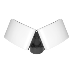 TOS DUO LED 2x20W podwójny naświetlacz ogrodowy z PIR, 2x1600lm, IP65, 4000K, PC, czarna
