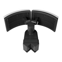 TOS DUO LED 2x20W podwójny naświetlacz ogrodowy z PIR, 2x1600lm, IP65, 4000K, PC, czarna