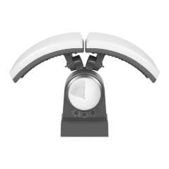 TOS DUO LED 2x20W podwójny naświetlacz ogrodowy z PIR, 2x1600lm, IP65, 4000K, PC, szary