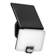 SOLIS LED 10W, naświetlacz solarny z czujnikiem ruchu PIR, 1200lm, IP54, 4000K, 3000 mAh, czarna