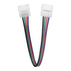 Złączka LED RGB 10mm dwustronna z przewodem