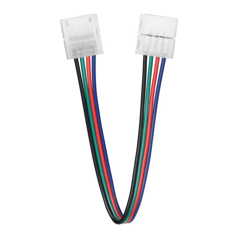 Złączka LED RGB 10mm dwustronna z przewodem