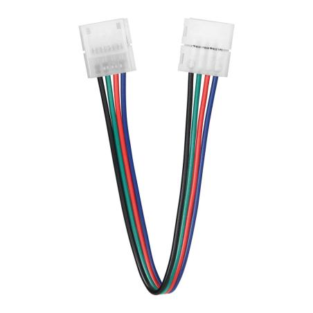 Złączka LED RGB 10mm dwustronna z przewodem