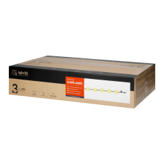 Girlanda oświetleniowa, 15 x 1W, 15 x 60lm, 2500K, 10,5m