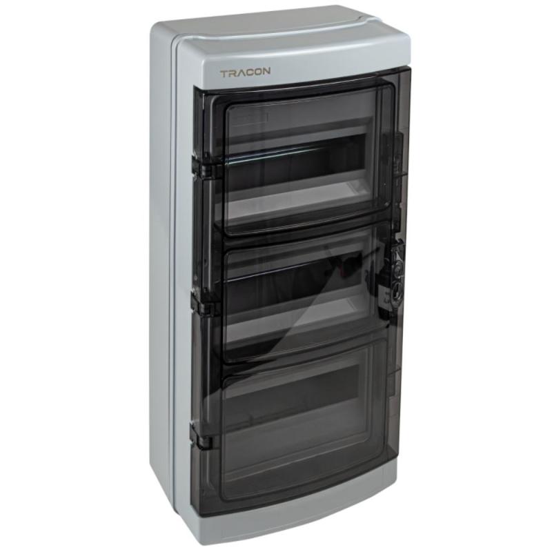 Rozdzielnica natynkowa 3x12 (N/PE) IP65 1000V AC / 1500V DC Tracon