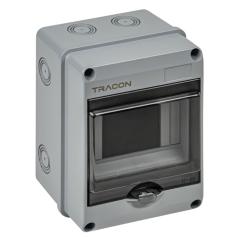 Rozdzielnica natynkowa 1x5 (N/PE) IP65 1000V AC / 1500V DC Tracon