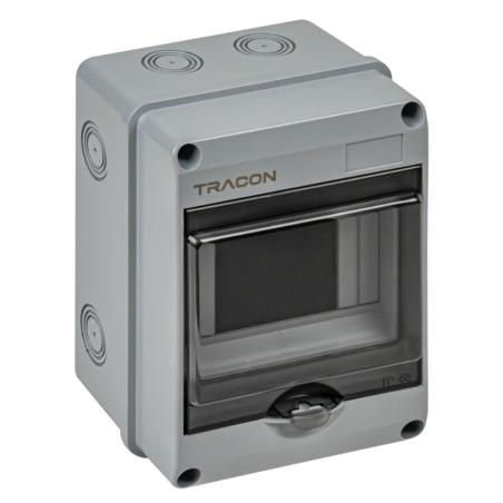 Rozdzielnica natynkowa 1x5 (N/PE) IP65 1000V AC / 1500V DC Tracon