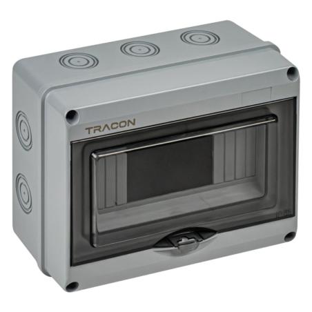 Rozdzielnica natynkowa 1x8 (N/PE) IP65 1000V AC / 1500V DC Tracon