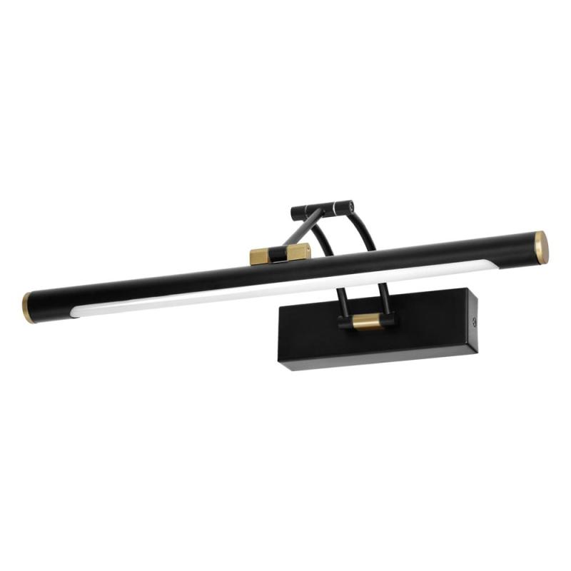 RICO LED 7W, lampa nad lustro, 770lm, 4000K, IP44, dł. 40cm, czarna