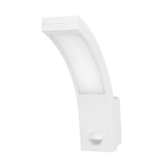PIRYT LED 10W, oprawa ogrodowa z czujnikiem ruchu 140st, 850lm, IP54, 4000K, biała