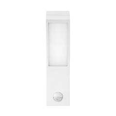 PIRYT LED 10W, oprawa ogrodowa z czujnikiem ruchu 140st, 850lm, IP54, 4000K, biała