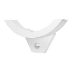 SPINEL LED 10W, oprawa ogrodowa z czujnikiem ruchu 140st, 800lm, IP54, 4000K, IK10, biała