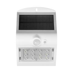 SILOE LED 1,5W, lampa solarna z czujnikiem ruchu 120st, 190lm, IP65, 4000K, 1200mAh, podwójne źródło światła, biała