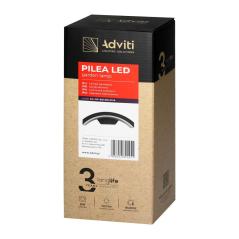 PILEA LED 9W, lampa ogrodowa, 700lm, IP54, 4000K, czarna