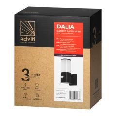 DALIA oprawa ogrodowa z czujnikiem PIR, E27, max. 15W, IP54, czarna