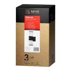 DALIA oprawa ogrodowa z czujnikiem PIR, 2xE27, max. 2x15W, IP54, czarna