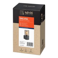 SALVIA oprawa ogrodowa, E27, max. 15W, IP54, szara