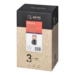 SALVIA oprawa ogrodowa z czujnikiem PIR, E27, max. 15W, IP54, szara